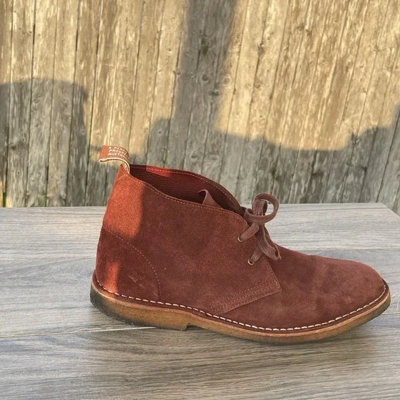 RM Williams Desert Chukka Boots Men 11 / AU 10 Red Suede Leather Lace Australia